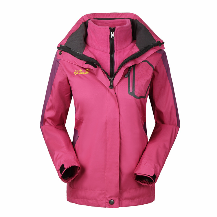 情侶款兩件套雙面絨沖鋒衣防風(fēng)擋雨戶(hù)外釣魚(yú)登山定做加工訂LOGO